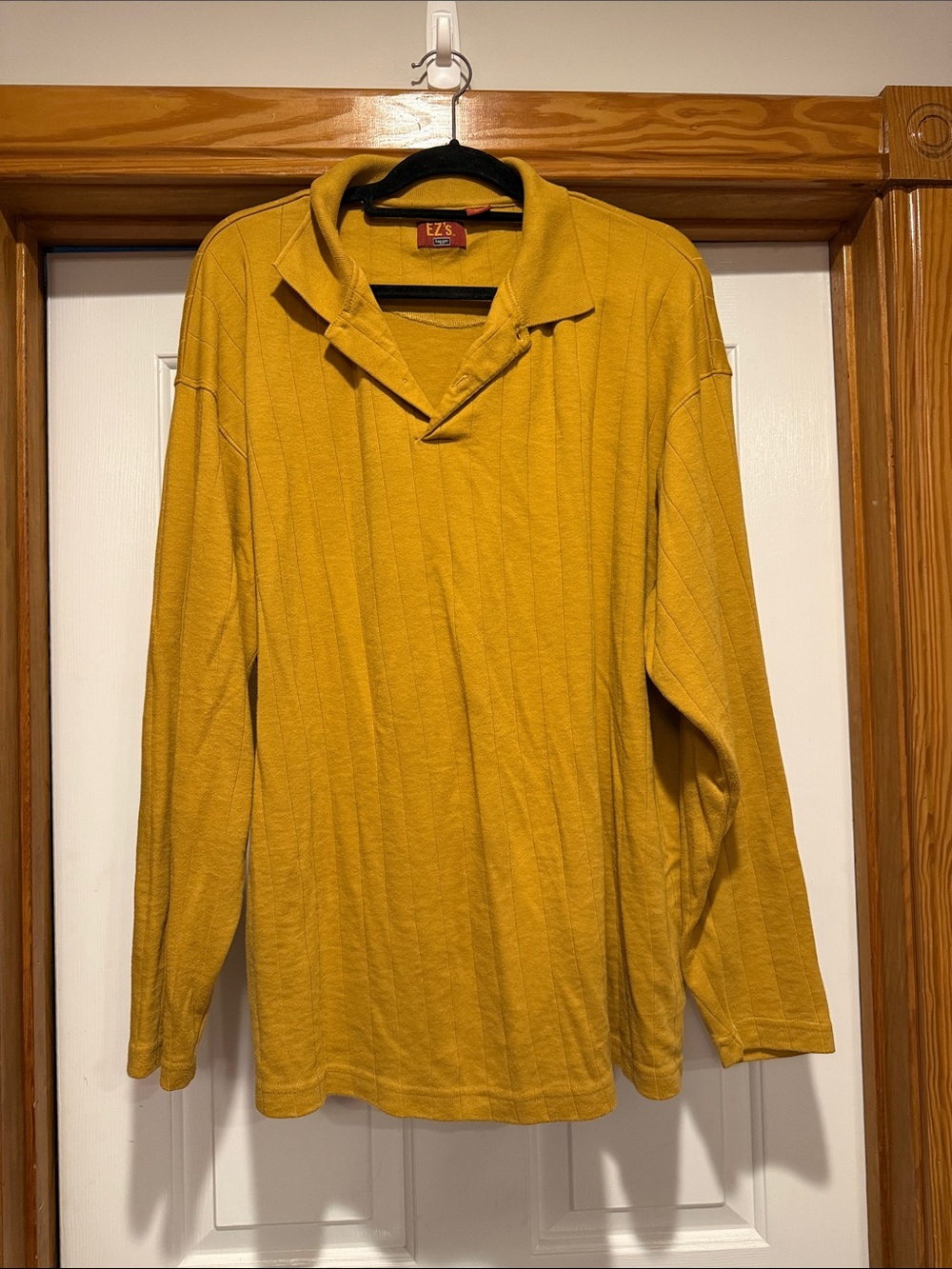 Haggar Men's Long-Sleeve Polo in Mustard
